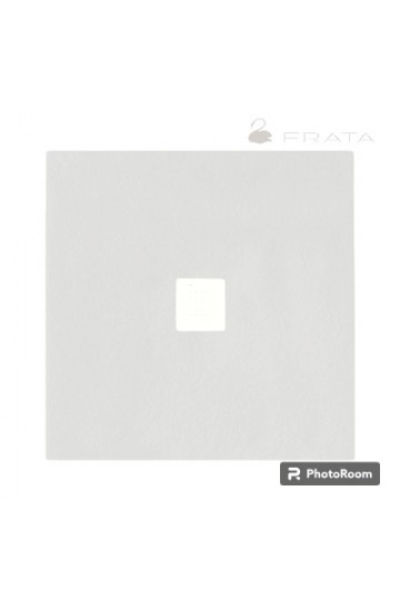 Frata Selection Emotion Serenity Piatto doccia Bianco Quadrato in resina effetto marmo in Tecnopolimero sagomabile 80x80 cm con piletta
