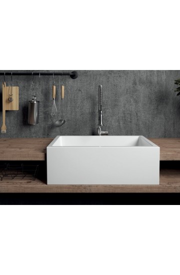 Kitchen Sinks Frame Lavello reversibile 84cm spessore pieno -Galassia
