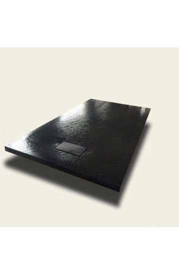 Piatto doccia effetto pietra colore nero 70x140 sagomabile Stone Essence Slim