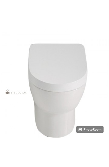 Domus Falerii Foglia Small  Vaso filomuro in ceramica bianco con copriwc soft close 09VS511+09CWSC1